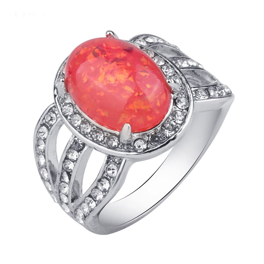Silversmycken filled ring Opal