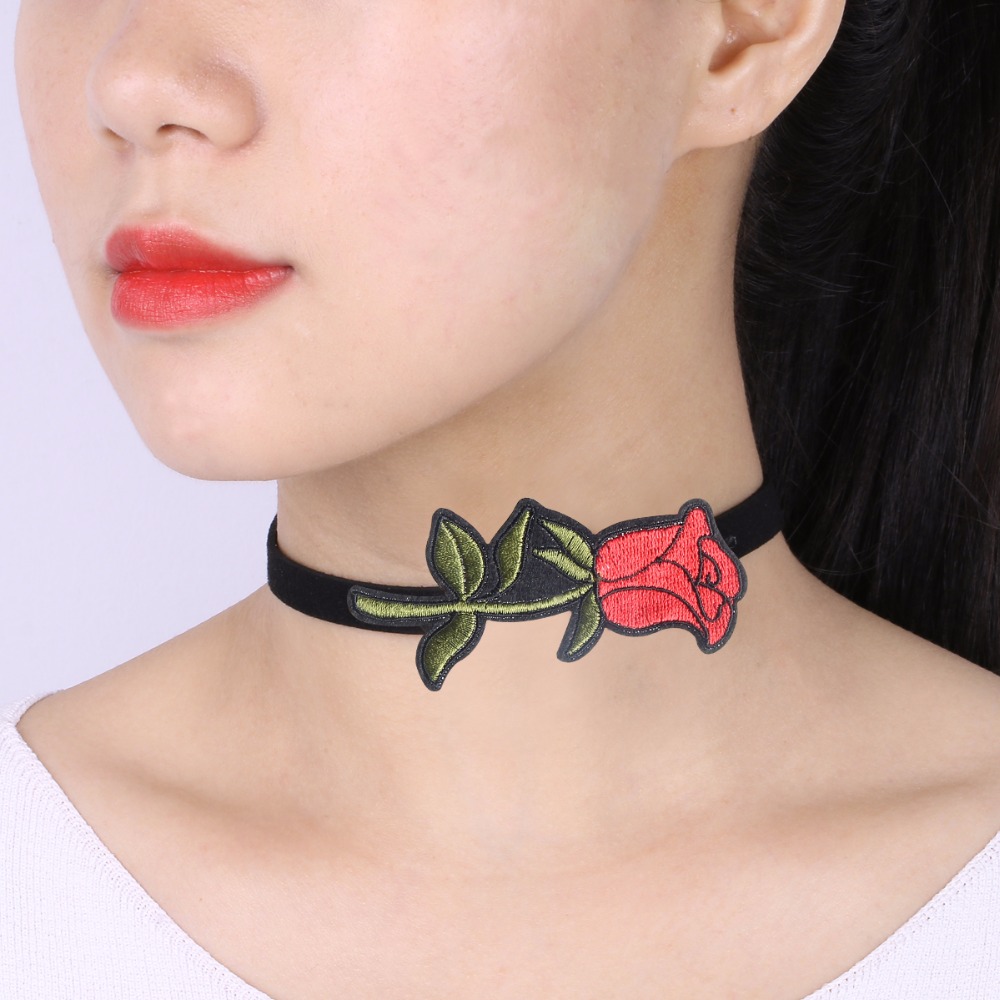 Halsband choker blomma - 3