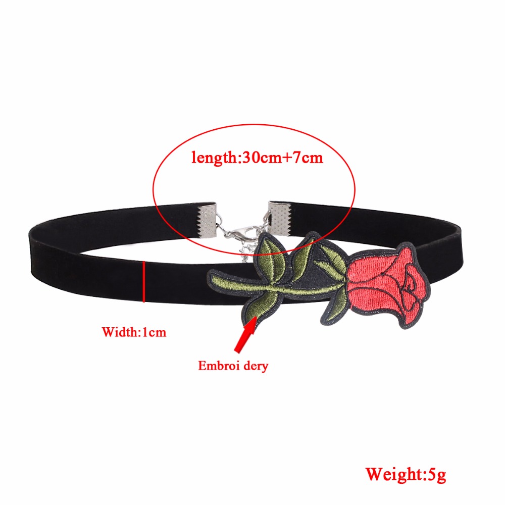 Halsband choker blomma - 5