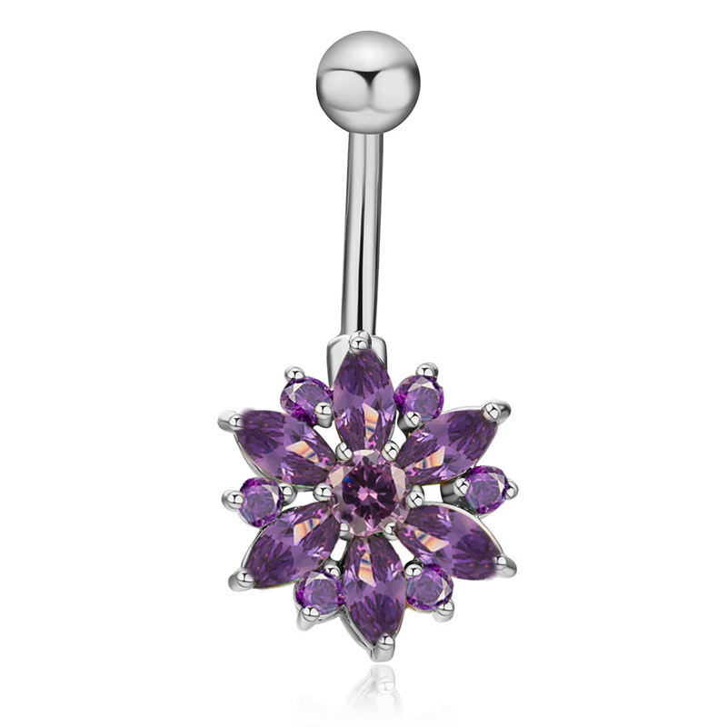 Gold Plated Navel Belly Button Ring Body Piercing Jewelry