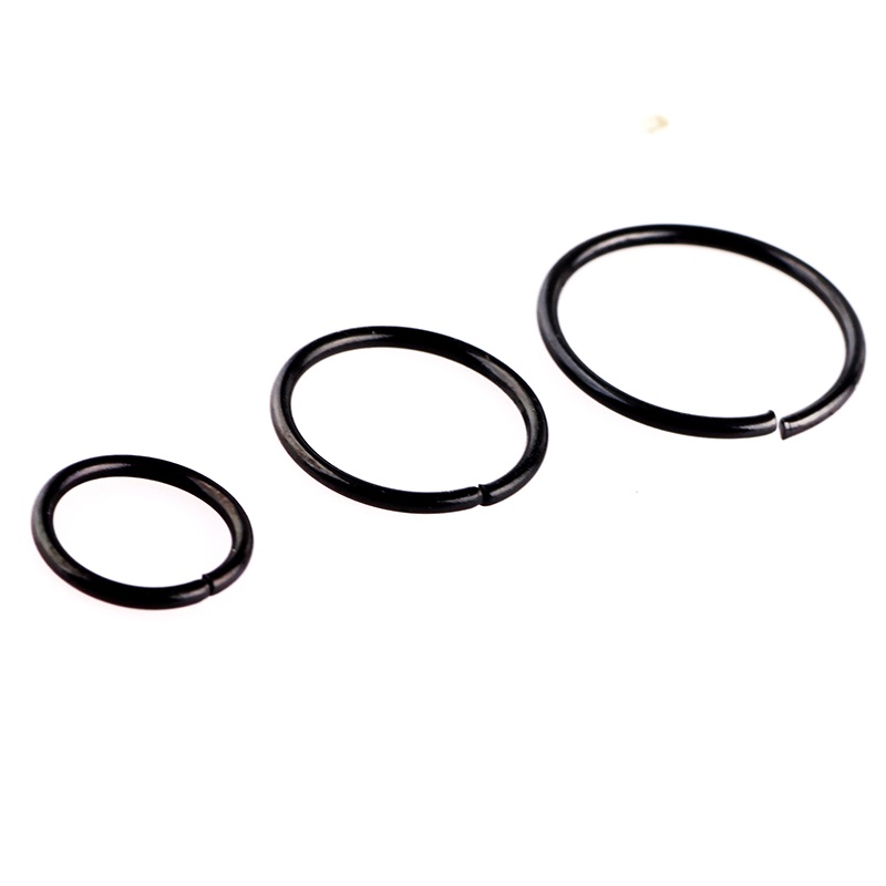 316L  Medicinsk Näsring fake Öronpiercingar 6,8,10 mm silver, svart, multi, guld - 4