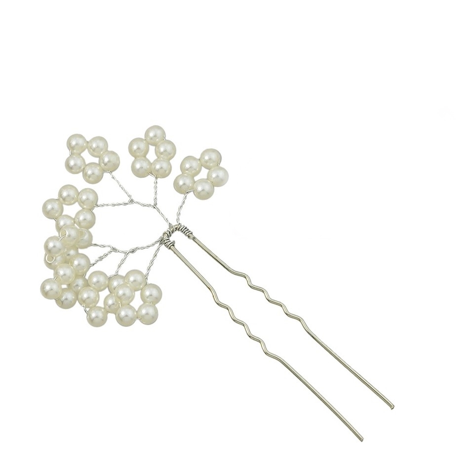 Blomma hårnålar Bröllop Pärla 3ST PACK - 8