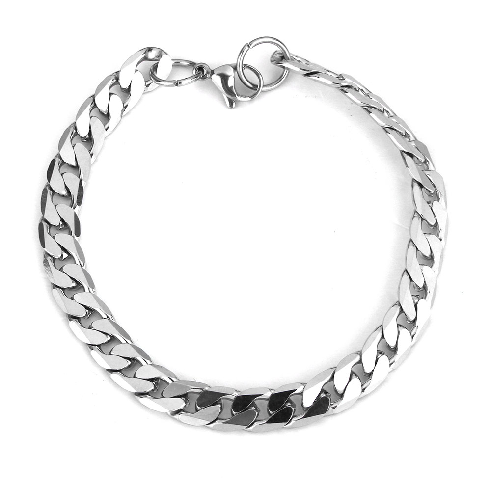 Rostfritt stål halsband + armband Set 9mm - 3