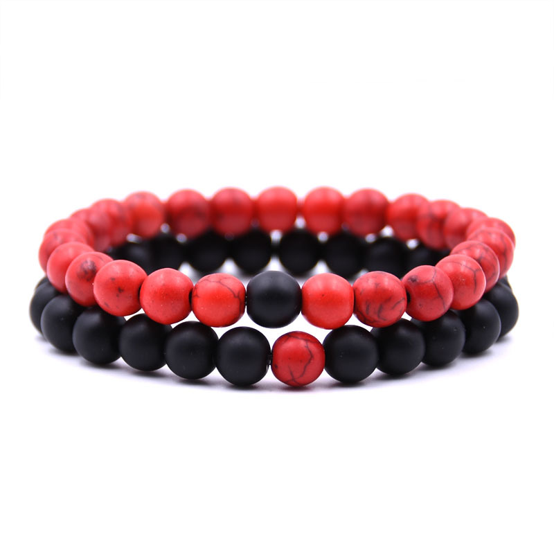 2 st / set naturliga stenar armband 