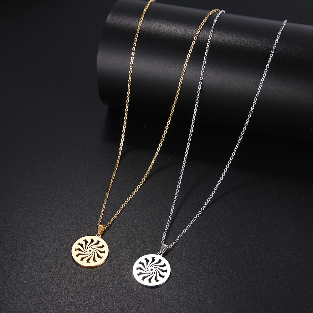 Rostfritt stål HALSBAND GULD, SILVER - 3