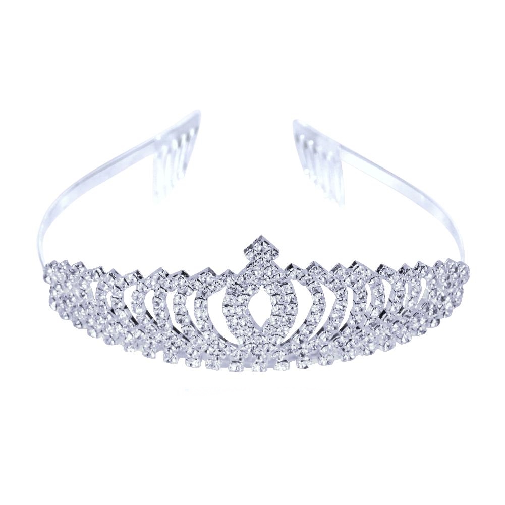 Hårband kristall Tiara krona Bröllops - 2