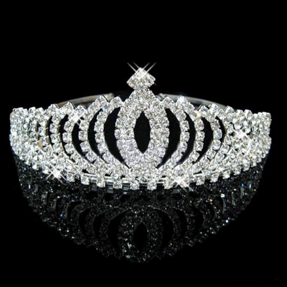 Hårband kristall Tiara krona Bröllops - 3