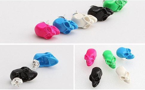 Skull Variety of Colors Earrings neon - 5