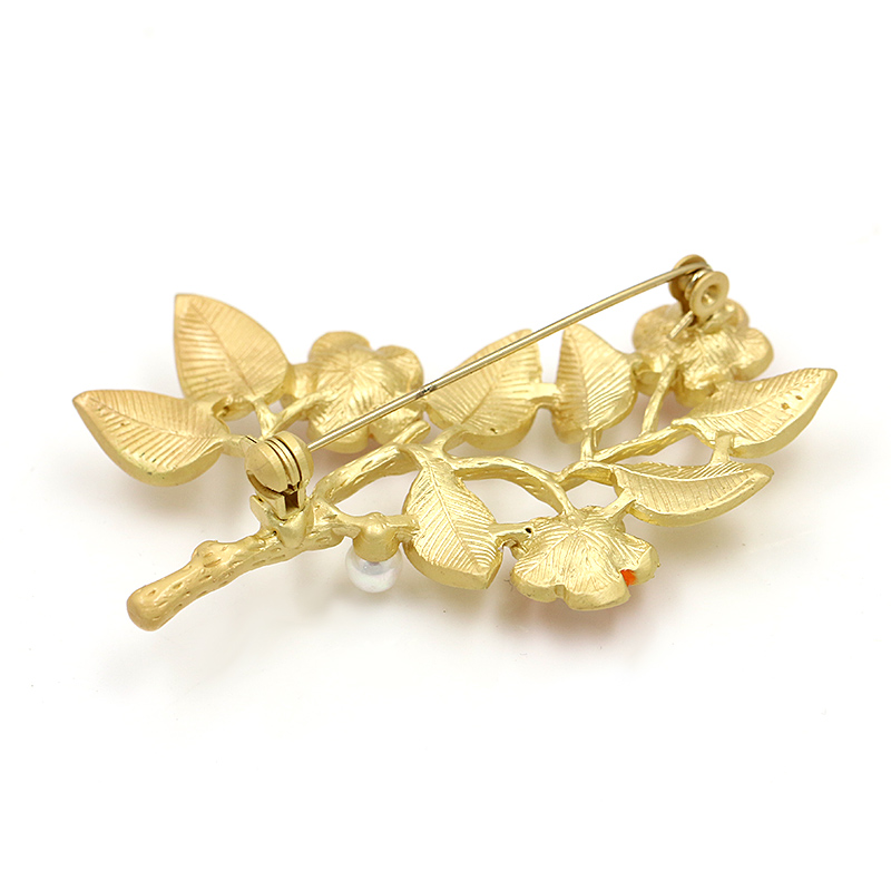 Brosch Kristall SILVER/GULD - 7