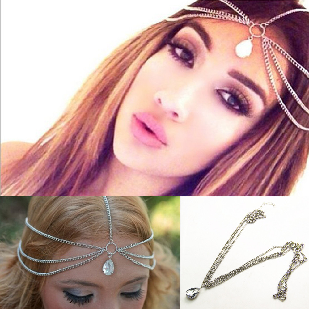 Women Hair Band Chains 