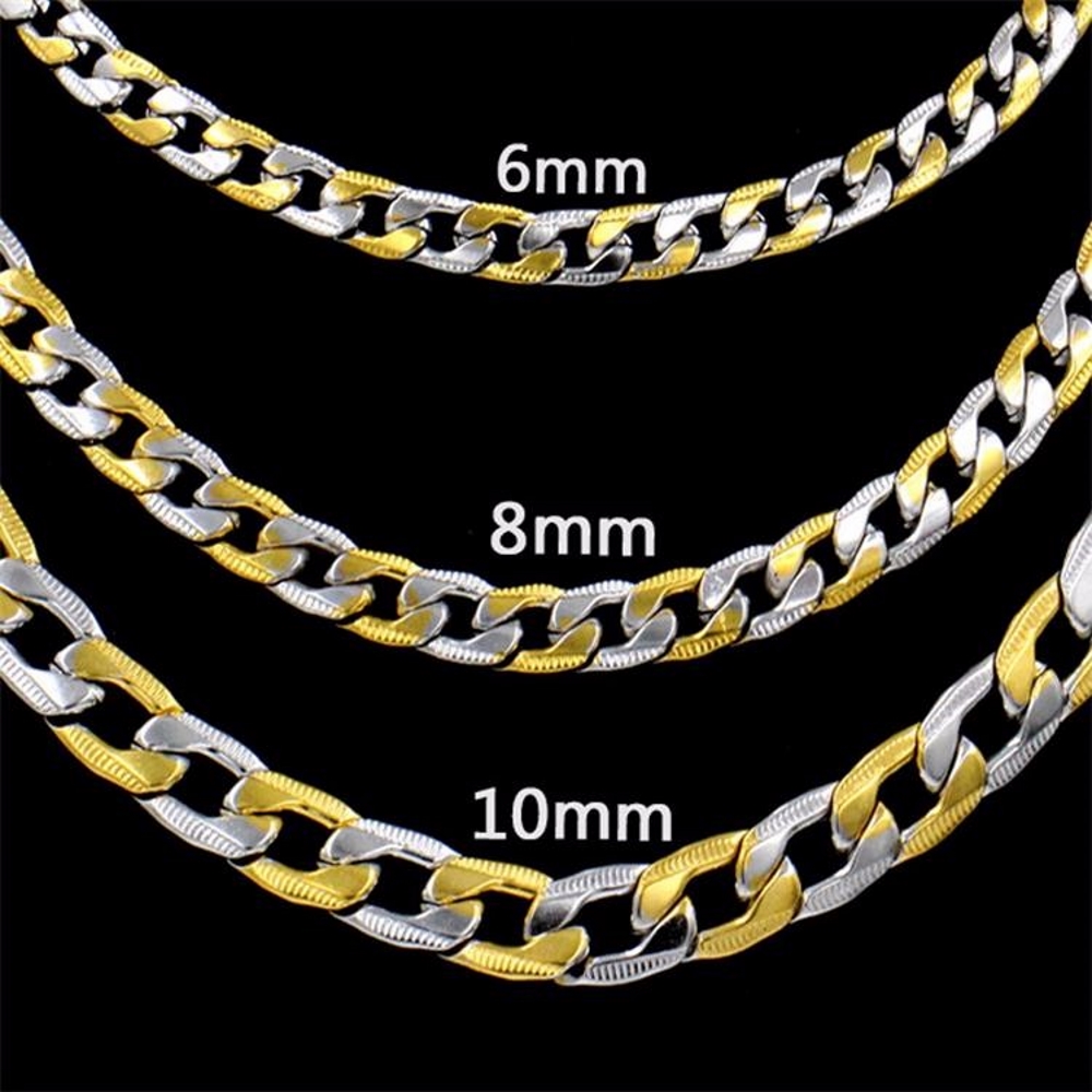 Rostfritt stål HALSBAND 8mm 60cm - 2