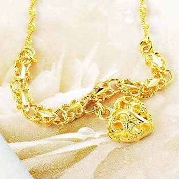 18K Guldfyllda Guld Filled gulddoublé HALSBAND