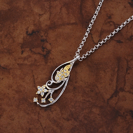 18K Vitguld Guldfyllda Filled gulddoublé HALSBAND - 4