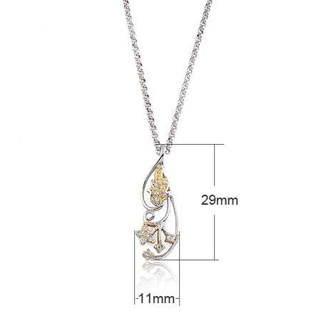18K Vitguld Guldfyllda Filled gulddoublé HALSBAND - 2