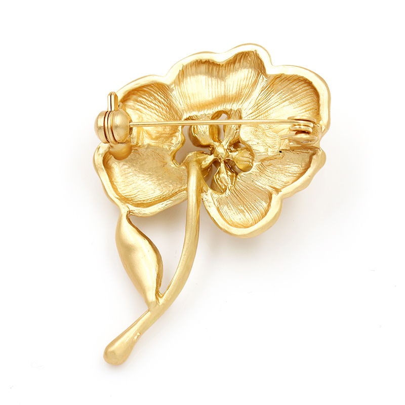 Brosch Kristall SILVER/GULD - 3