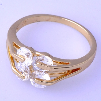 18K Gold Filled RING CZ - 2