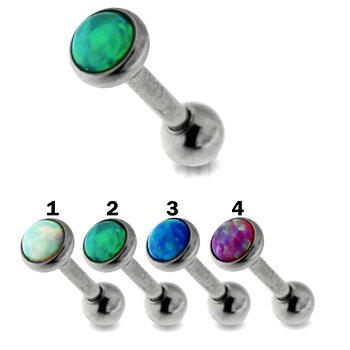 Opal sten brosk Helix Tragus Piercing