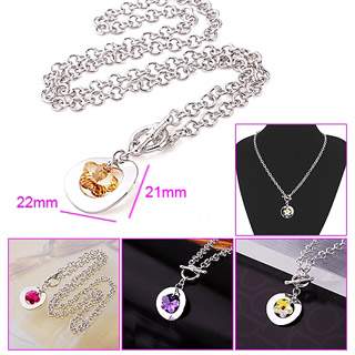 Guldfyllda Vitguld gulddoublé Filled halsband ROSA Österrikiska Kristall - 2
