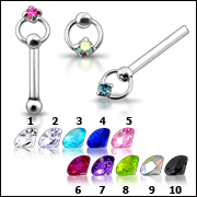 925 Silver Jeweled Nose Stud