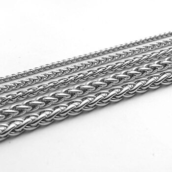 Rostfritt stål HALSBAND 3mm-600mm