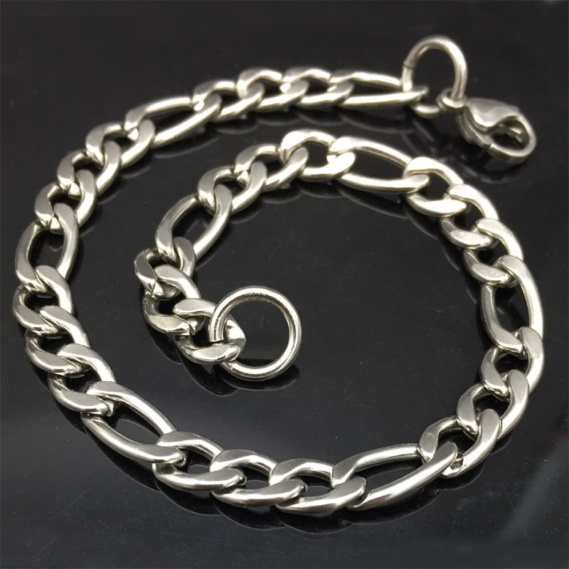 Rostfritt stål halsband + armband Set 6MM - 2