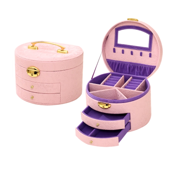 Jewelry organizer PU Leather Storage Box Watch Earring Necklace Bracelet Nail Display