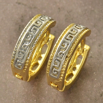 18K YELLOW Gold Filled Lady Earrings - 3