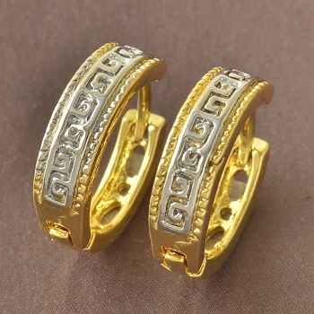 18K YELLOW Gold Filled Lady Earrings - 2