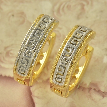 18K YELLOW Gold Filled Lady Earrings