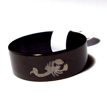 Black Laser stainless steel rings for men