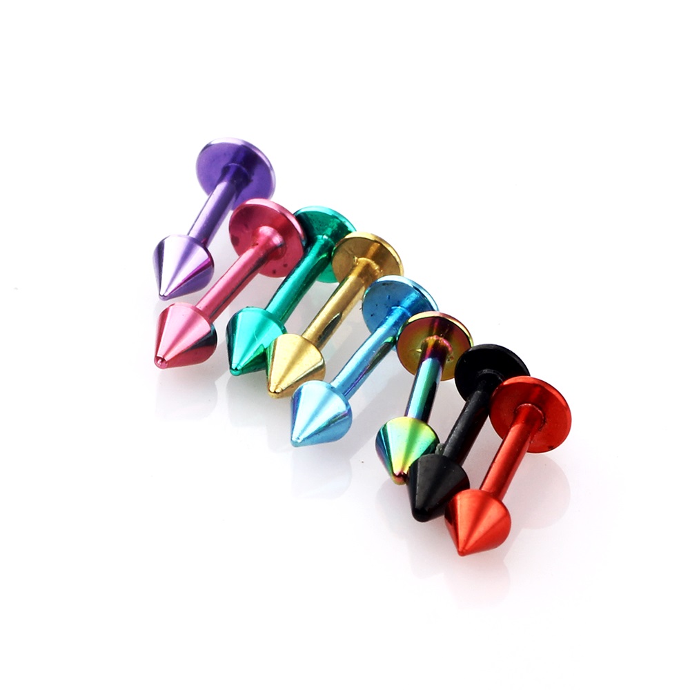 Labret, läpp Piercing smycken 8ST PACK MIX FÄRG  - 4