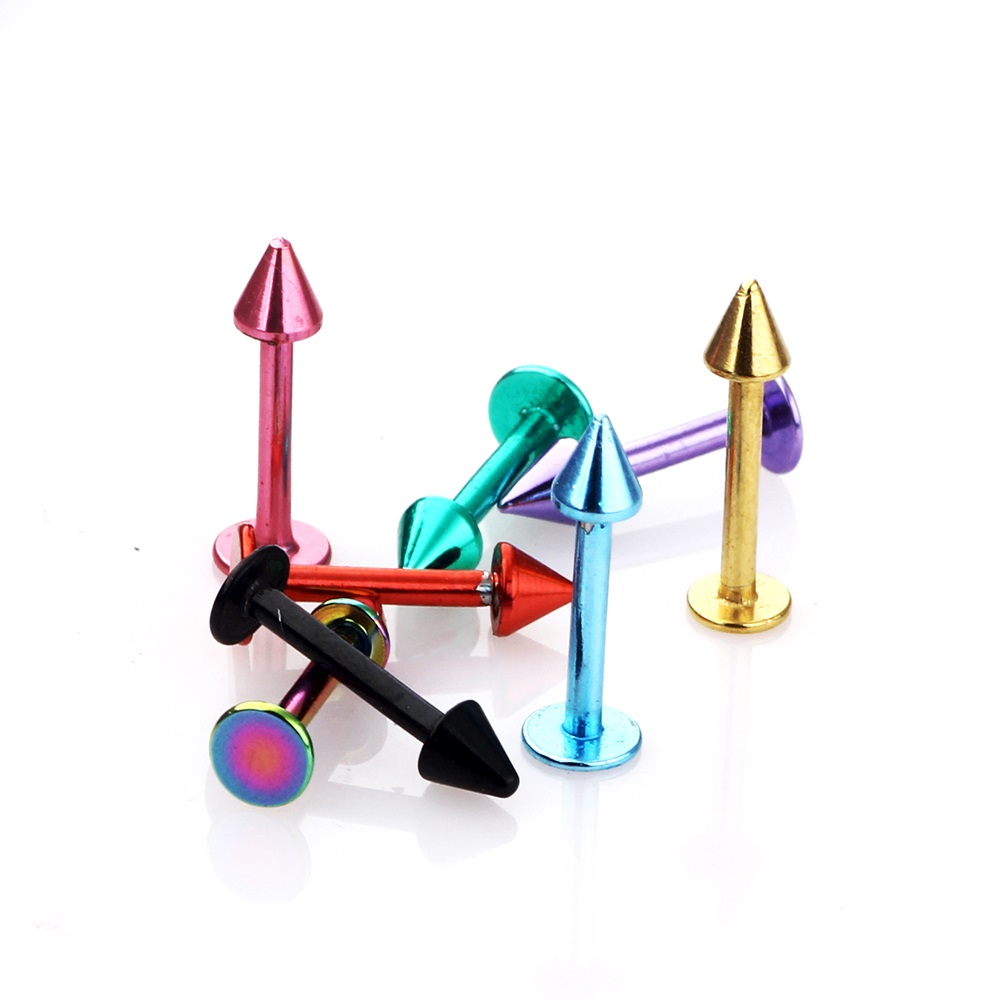 Labret, läpp Piercing smycken 8ST PACK MIX FÄRG  - 3