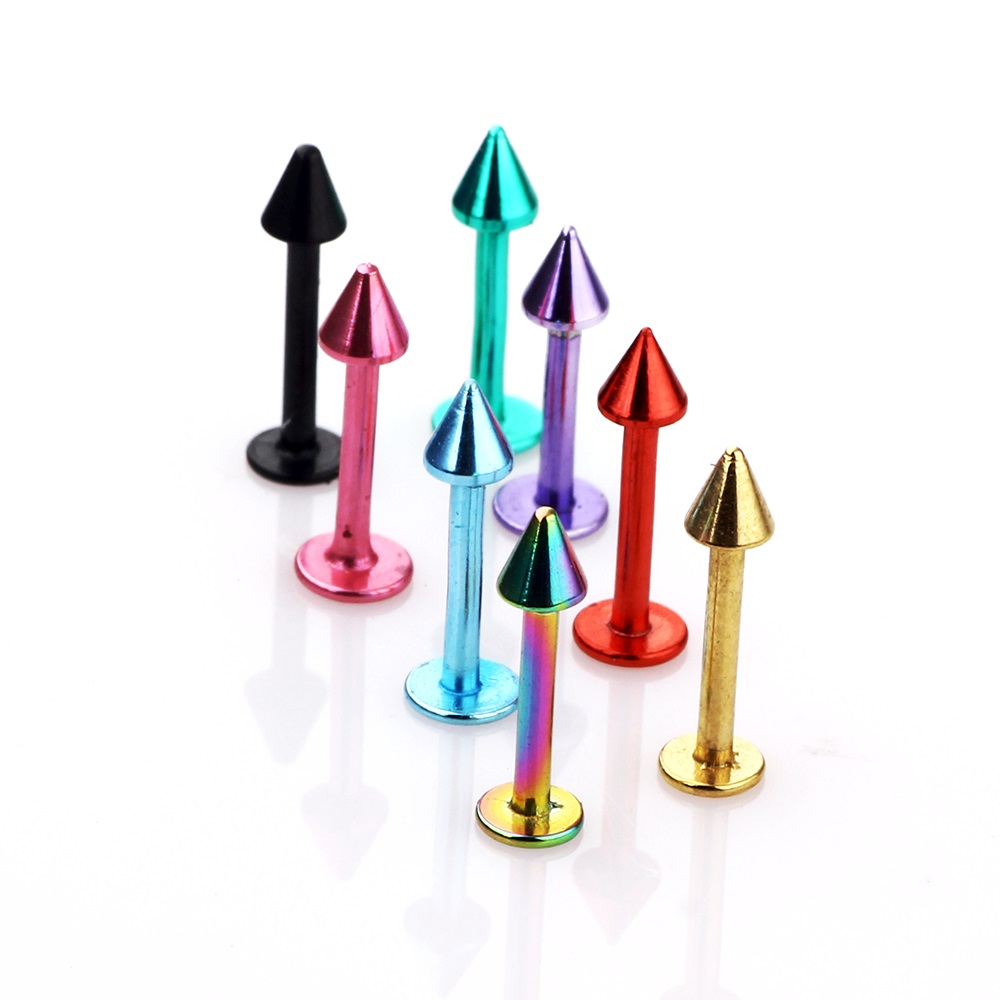 Labret, läpp Piercing smycken 8ST PACK MIX FÄRG 