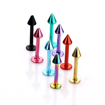 Labret, läpp Piercing smycken 8ST PACK MIX FÄRG 