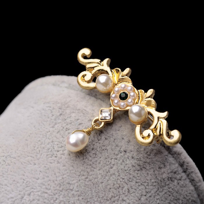 Brooch Crystal  Gold Color - 5