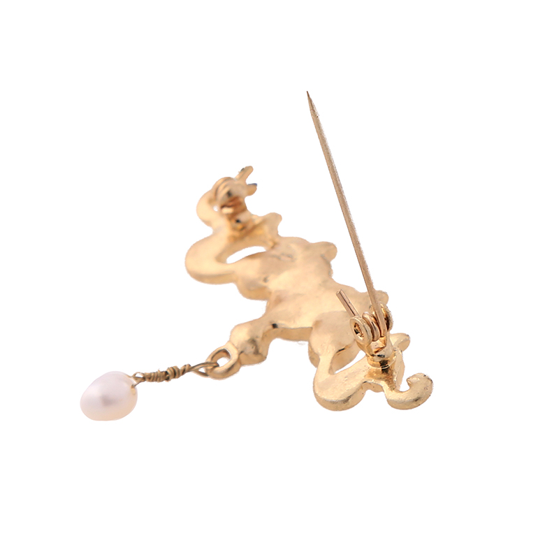 Brooch Crystal  Gold Color - 6