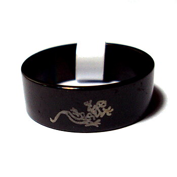Black Laser stainless steel rings for men