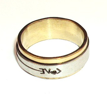 fashion carve Stainless Steel Silver & Gold tone rings cut