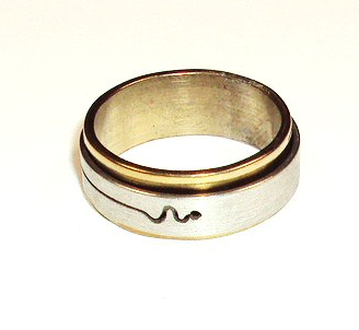 fashion carve Stainless Steel Silver & Gold tone rings cut