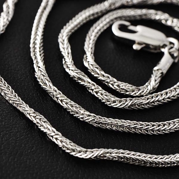 18K White Gold Filled NECKLACE 440*2mm  - 2