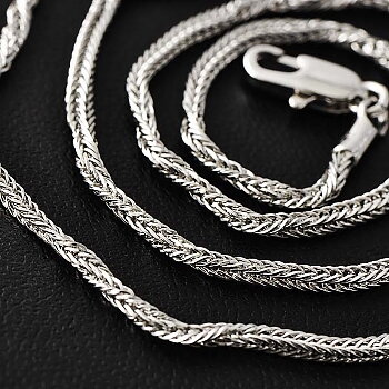 18K White Gold Filled NECKLACE 440*2mm 