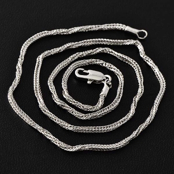 18K White Gold Filled NECKLACE 440*2mm 