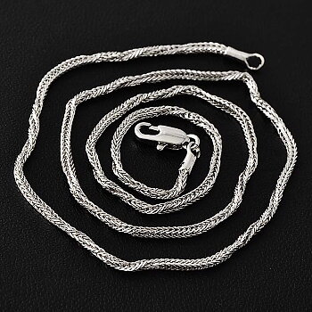 18K White Gold Filled NECKLACE 440*2mm 