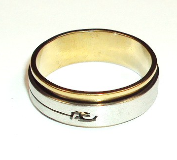 fashion carve Stainless Steel Silver & Gold tone rings cut