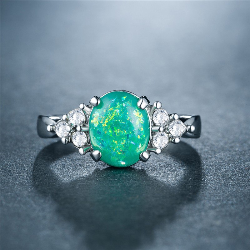 GOLD PLATED RING Opal  - 2