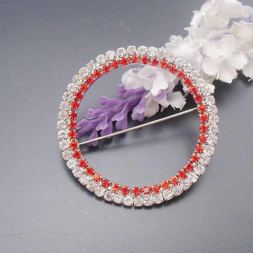 Brooch Crystal Round  - 2