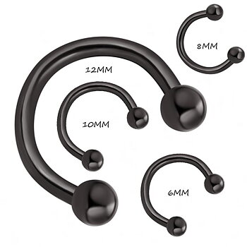 NÄSA  rund Piercing 4ST PACK MIX STORLEKAR