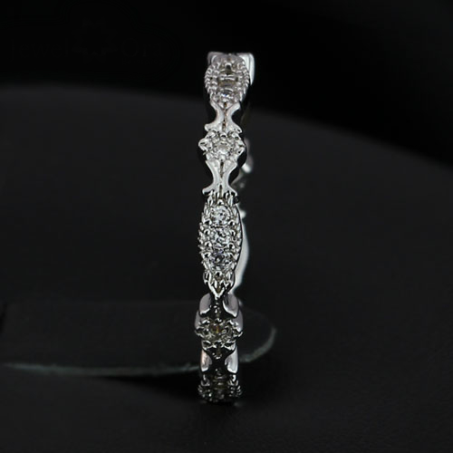 18K WHITE Gold Filled RING engagement - 3