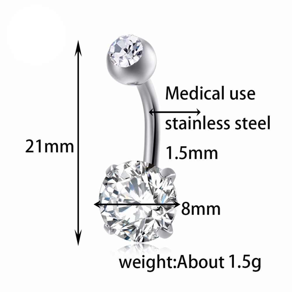 Navelpiercing CZ - 6