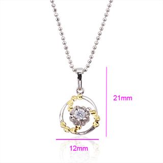 White Gold Filled CZ Pendant - 3